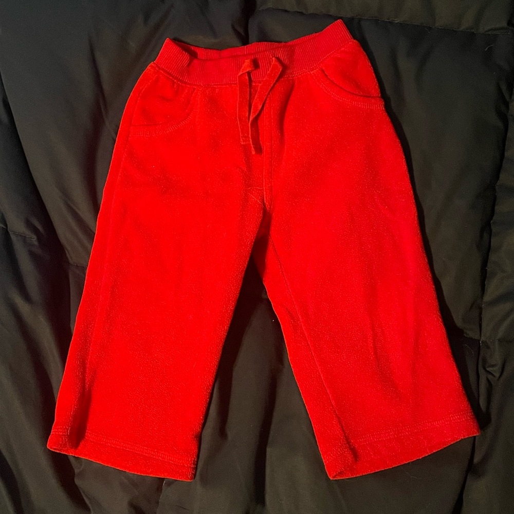 Red baby pants
